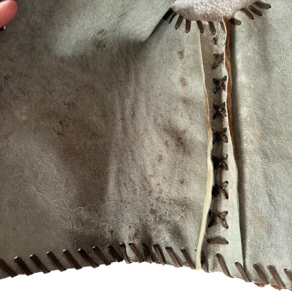 Ralph Lauren Sport vintage leather vest with a natural hair on cowhide size M - Picture 12 of 12